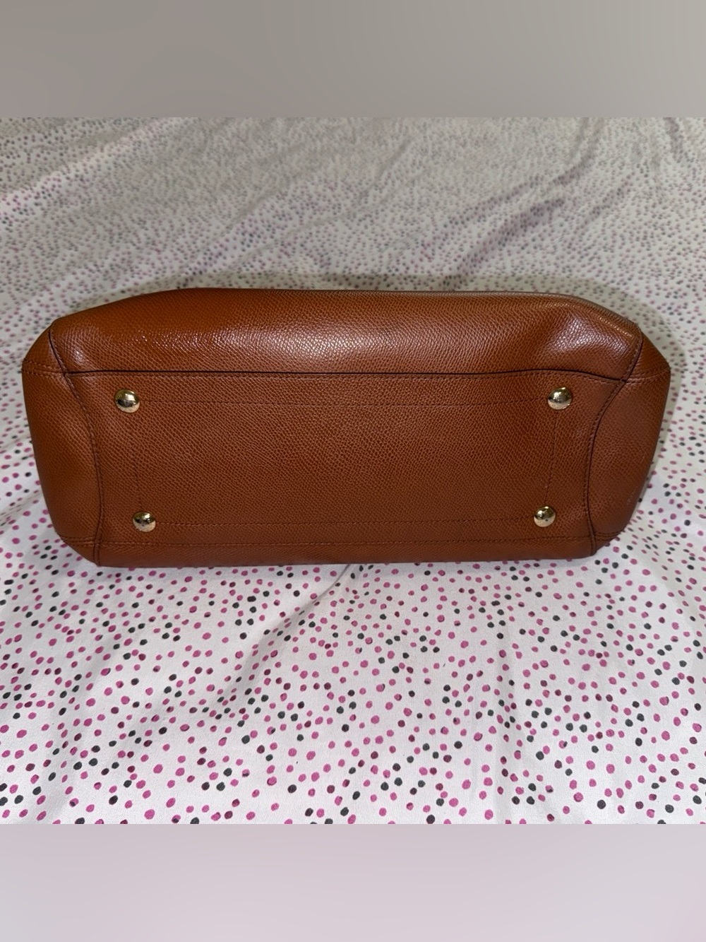 Coach Pebbled Leather Satchel in Saddle Brown - Picture 6 of 6